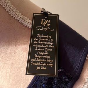 DG2 Diane Gilman Sequined Tank. Black XL